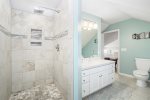 Spacious walk in shower